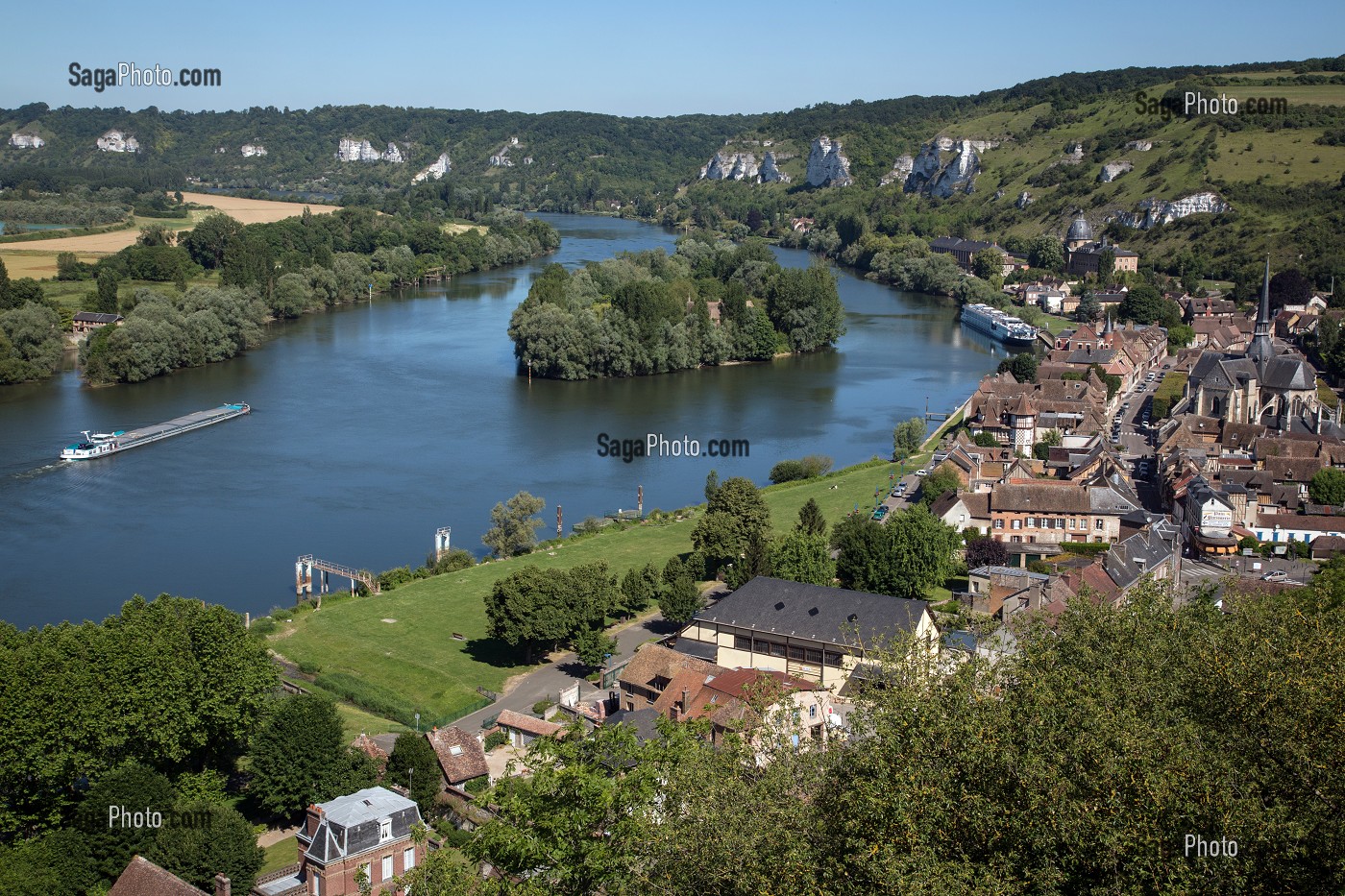 Photo De Panorama Du Chateau Gaillard Sur La Seine La Falaises De