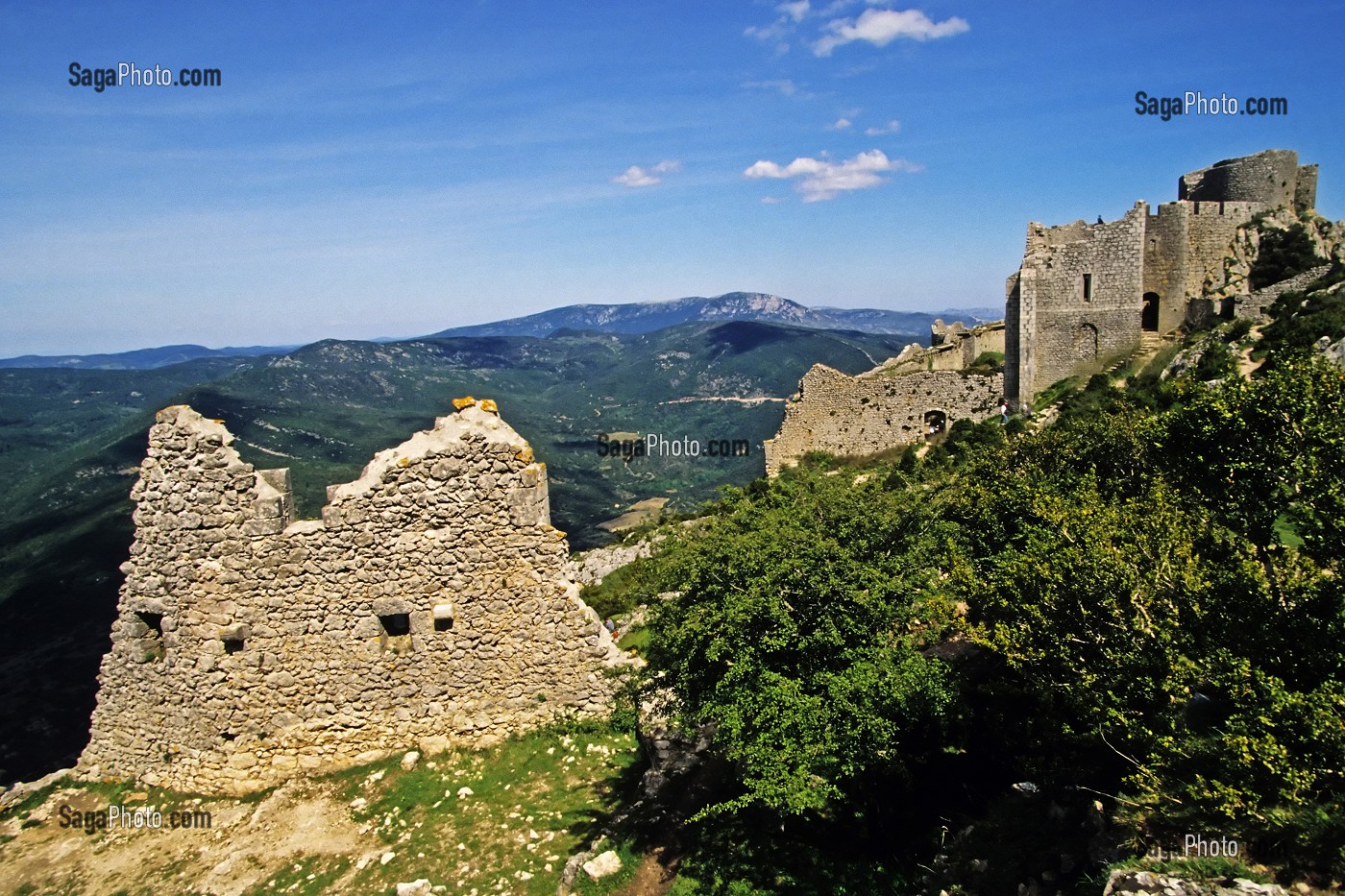 CHATEAU CATHARE DE PEYREPERTUSE, REGION DES CORBIERES, AUDE (11), FRANCE 