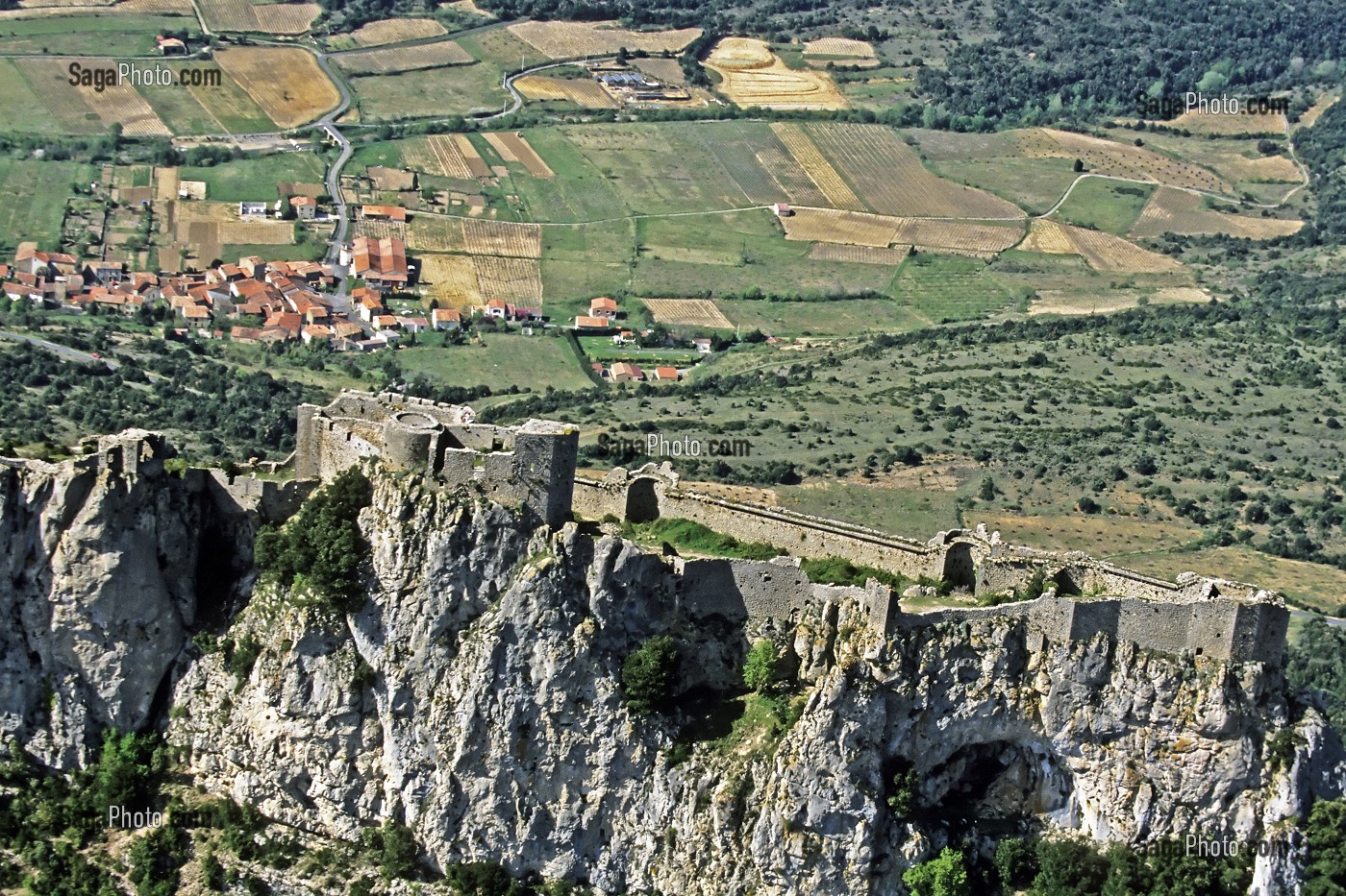 CHATEAU CATHARE DE PEYREPERTUSE, REGION DES CORBIERES, AUDE (11), FRANCE 