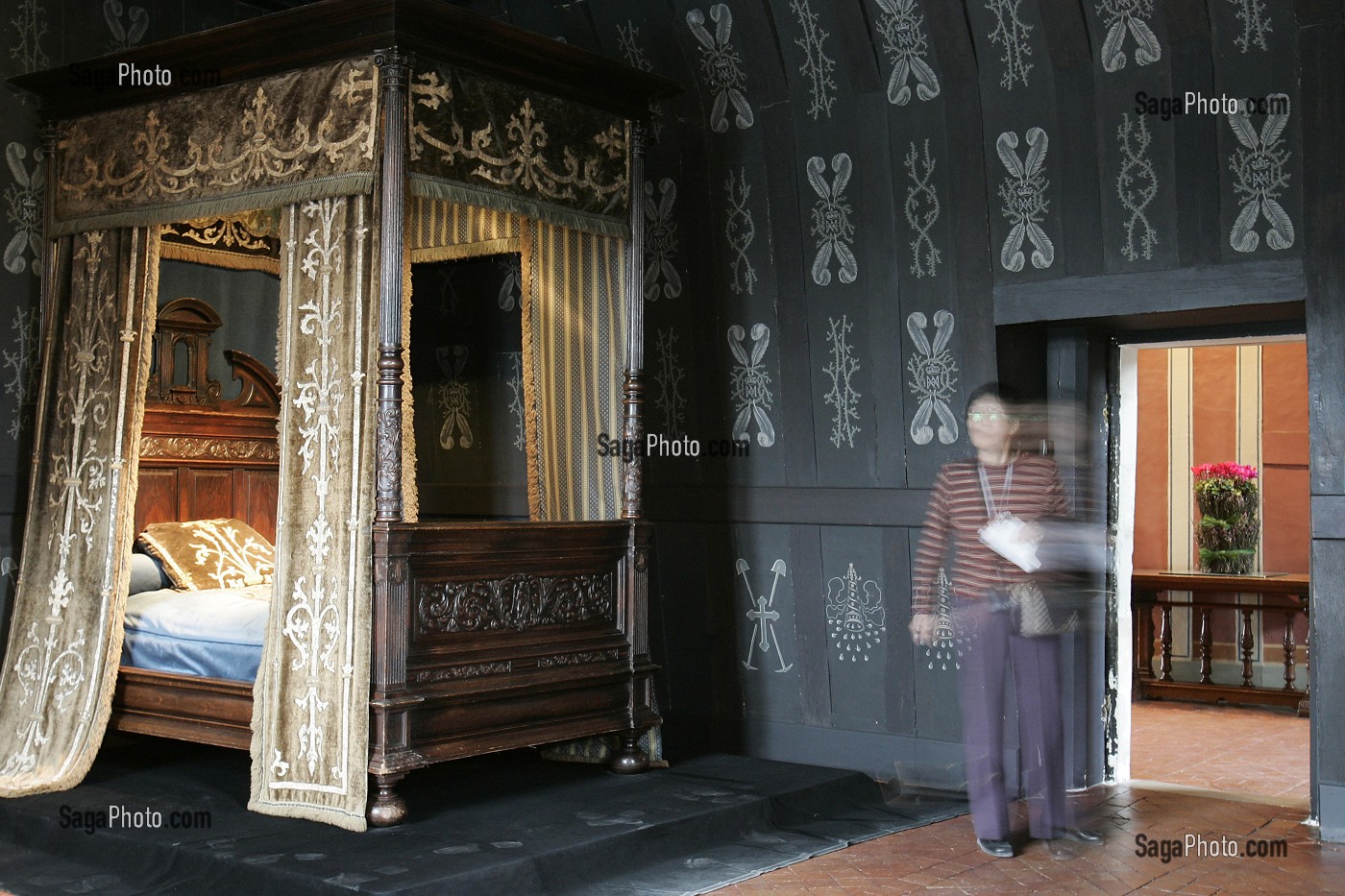 LA CHAMBRE NOIRE DE LOUISE DE LORRAINE, CHATEAU DE CHENONCEAU, INDRE-ET-LOIRE (37), FRANCE 