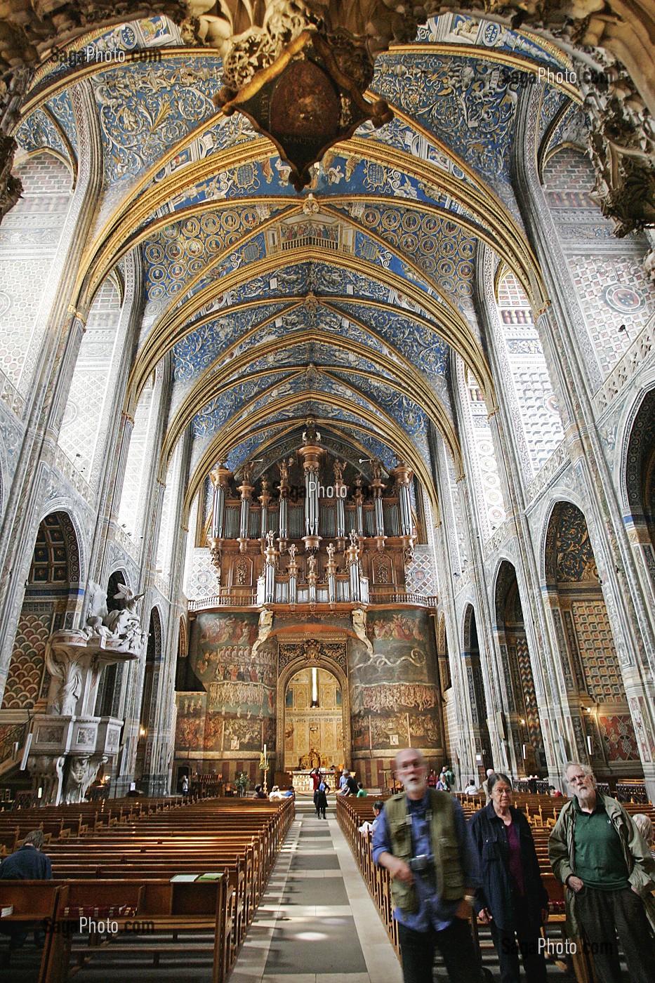 INTERIEUR DE LA CATHEDRALE SAINTE CECILE, PLUS GRANDE CATHEDRALE PEINTE D'EUROPE GRACE AUX PEINTURES RENAISSANCE DE LA VOUTE, ALBI, TARN (81), FRANCE 