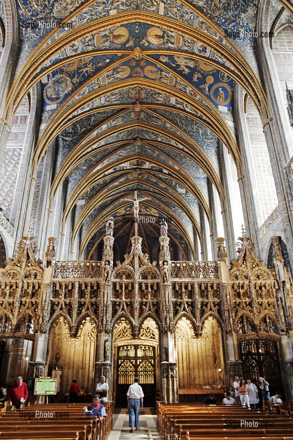 INTERIEUR DE LA CATHEDRALE SAINTE CECILE, PLUS GRANDE CATHEDRALE PEINTE D'EUROPE GRACE AUX PEINTURES RENAISSANCE DE LA VOUTE, ALBI, TARN (81), FRANCE 