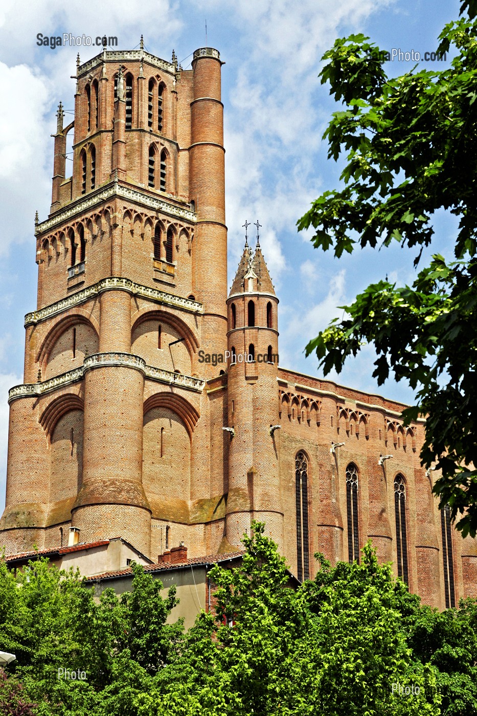 CATHEDRALE SAINTE CECILE, CHEF D'OEUVRE DU GOTHIQUE MERIDIONAL, ENSEMBLES MONUMENTAUX DE BRIQUES LE PLUS PUISSANT DU MONDE, ALBI, TARN (81), FRANCE 