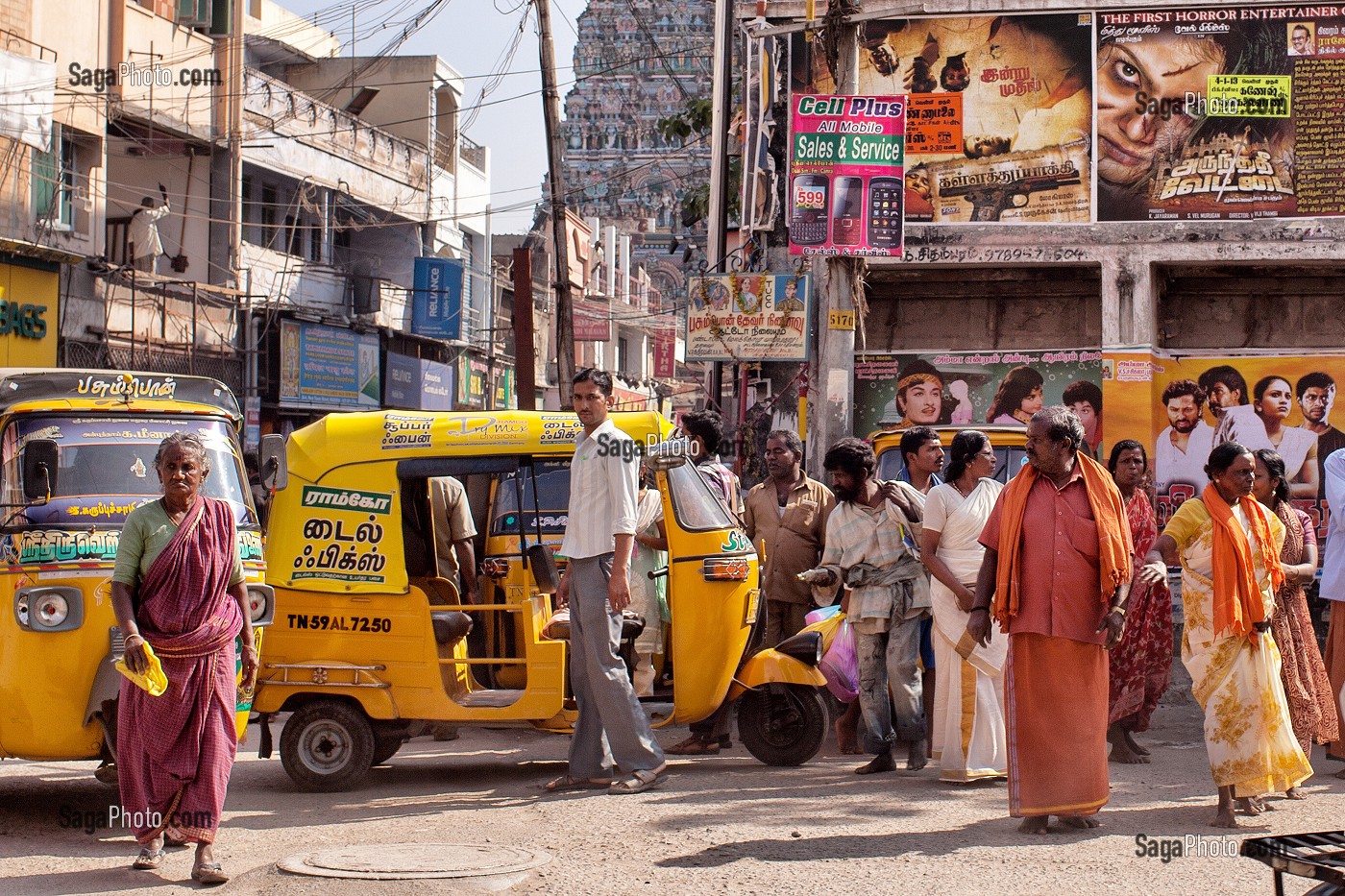 ILLUSTRATION SUR LA VILLE DE MADURAI, TAMIL NADU, INDE DU SUD, INDE, ASIE 