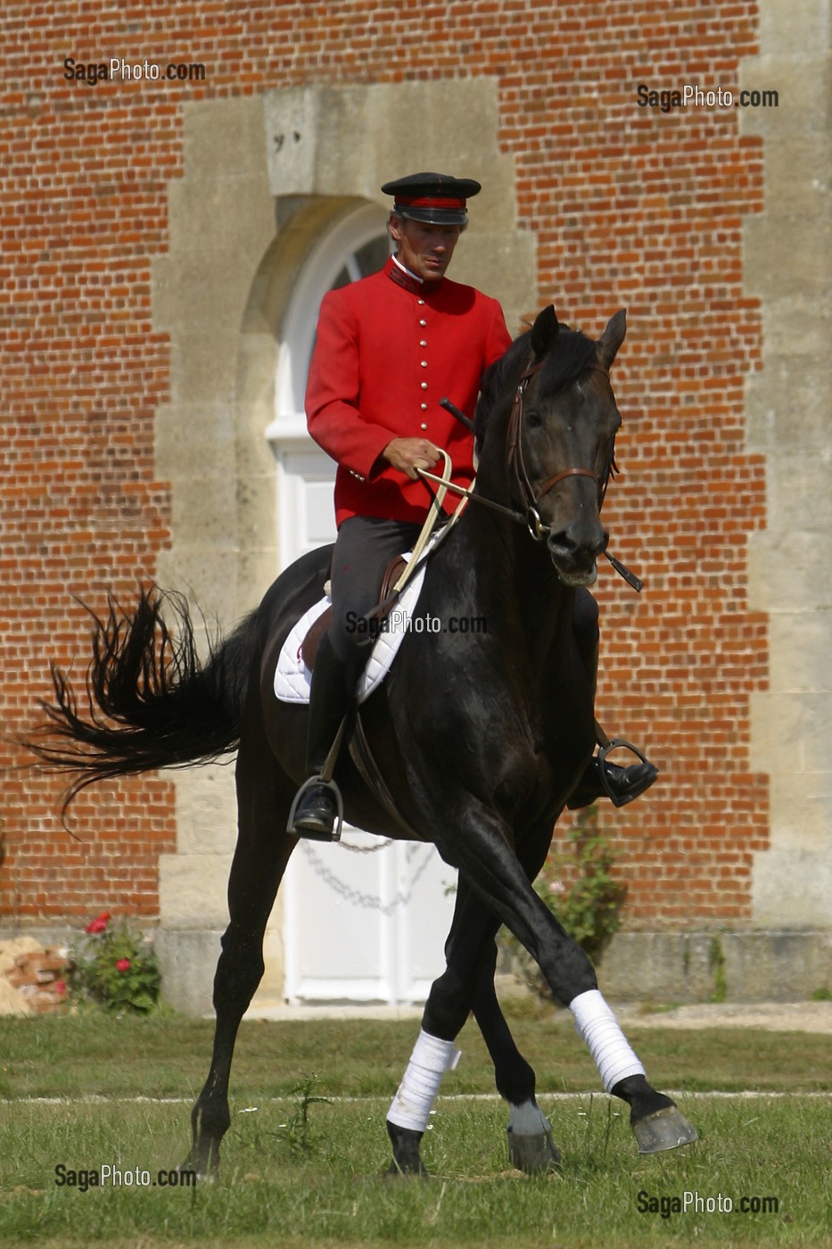 CAVALIER AU SPECTACLE EQUESTRE AU HARAS DU PIN, ORNE (61) 