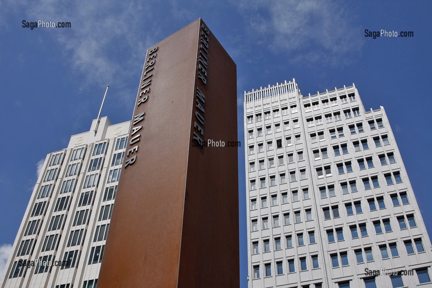 LIEU DE MEMOIRE DU MUR DE BERLIN, BERLINER MAUER, POTSDAMER PLATZ, BERLIN, ALLEMAGNE 