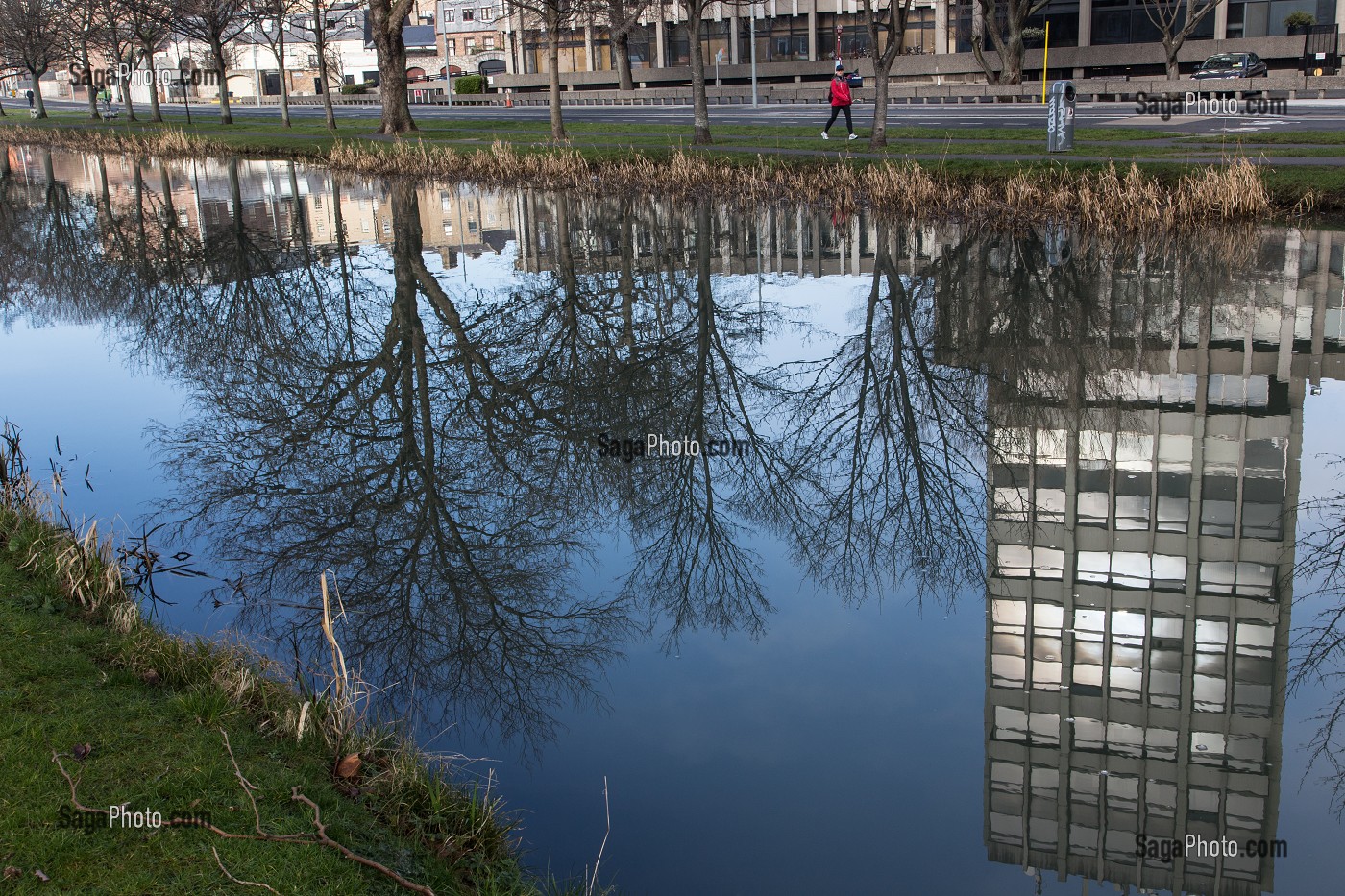 AMBIANCE SPORTIVE SUR LE GRAND CANAL SUR MESPIL ROAD, DUBLIN, IRLANDE 