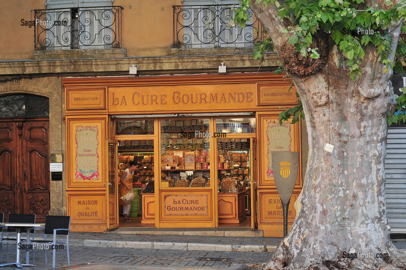 CONFISERIE 'LA CURE GOURMANDE', BOUTIQUE DECOREE A L'ANCIENNE, AIX-EN-PROVENCE, BOUCHES-DU-RHONE (13), FRANCE 