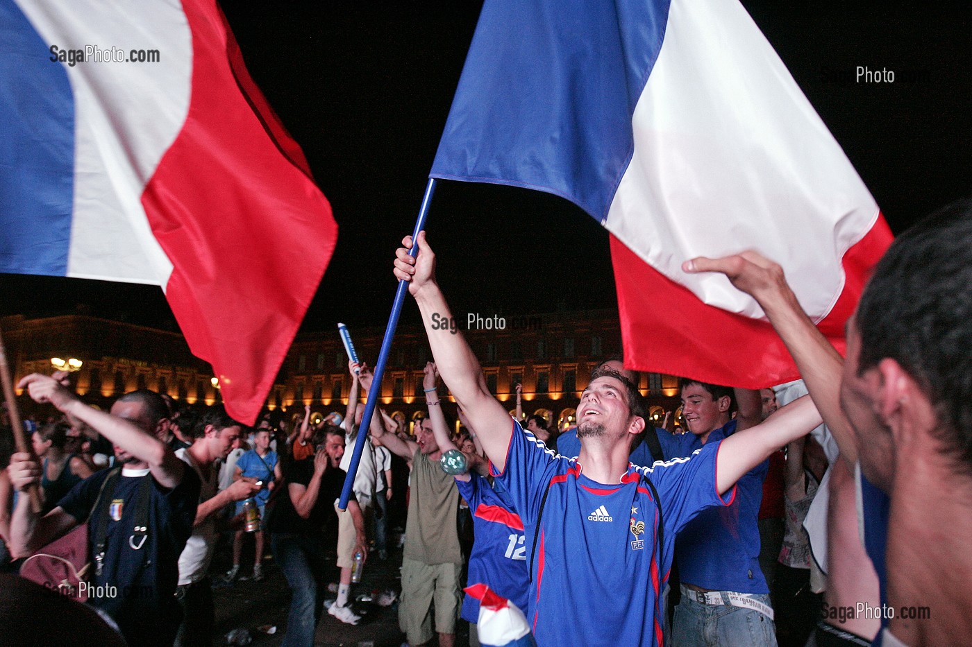 QUART DE FINALE DE LA COUPE DU MONDE, FRANCE-BRESIL, PLACE DU CAPITOLE, TOULOUSE (31), 01/07/06 