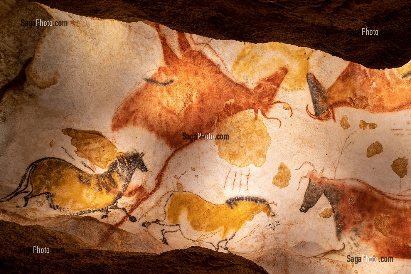 LASCAUX IV, GROTTE, PREHISTOIRE, PEINTURE RUPESTRE, ANIMAUX PREHISTORIQUES, REPRODUCTION