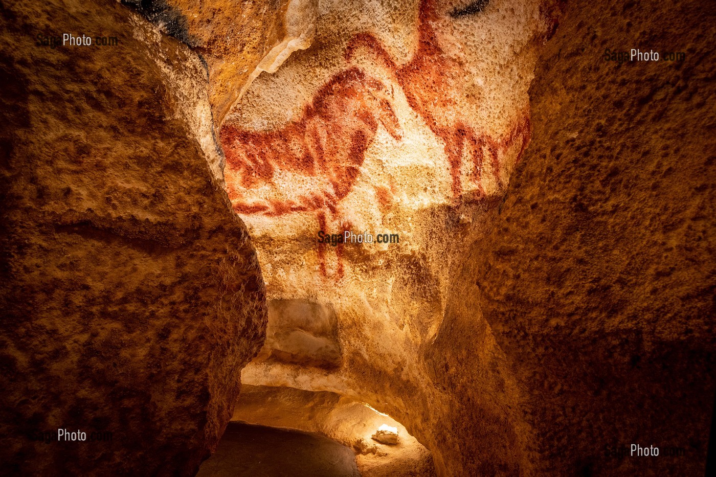 LASCAUX IV, GROTTE, PREHISTOIRE, PEINTURE RUPESTRE, ANIMAUX PREHISTORIQUES, REPRODUCTION