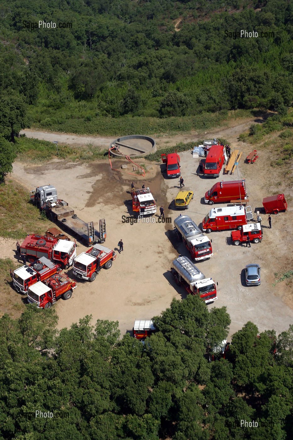 GROUPE D'ATTAQUE FEU DE FORET MASSIF DES MAURES, VAR (83), JUILLET 2003, FRANCE 