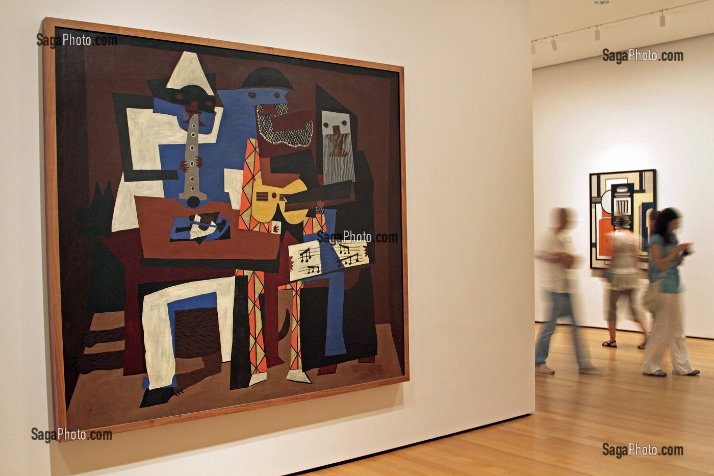 'TROIS MUSICIENS', OEUVRE DE PABLO PICASSO (1881-1973), MOMA (MUSEUM OF MODERN ART), MUSEE D'ART MODERNE, QUARTIER DE MIDTOWN, MANHATTAN, NEW YORK CITY, ETAT DE NEW YORK, ETATS-UNIS 