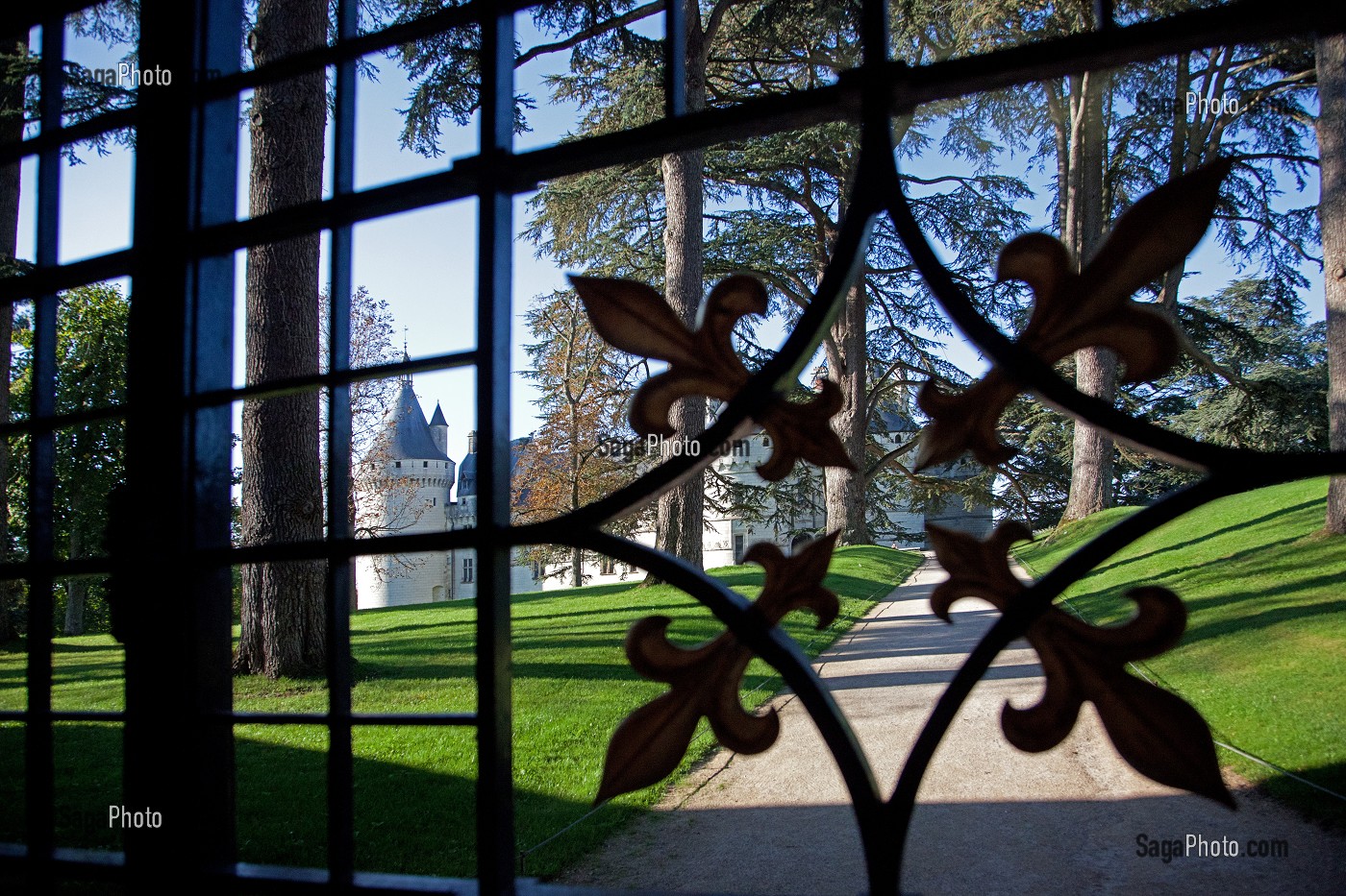  DETAIL OF THE STABLE GATES AT THE CHATEAU DE CHAUMONT-SUR-LOIRE, LOIR-ET-CHER (41), FRANCE