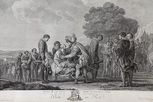 ROI HENRI IV AUPRES DU DUC DE SULLY BLESSE A LA BATAILLE D'IVRY EN 1590, COLLECTION DU CHATEAU DE VILLEBON, EURE-ET-LOIR, FRANCE