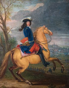 SIEGE DE BESANCON EN 1674 PAR LOUIS XIV (1638-1715), ROI DE FRANCE, TABLEAU DE VAN DER MEULEN, CHAMBRE DE MADAME DE MAINTENON, CHATEAU DE MAINTENON, EURE-ET-LOIR (28), FRANCE 