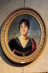PORTRAIT DE DESIREE CLARY (1777-1860), EPOUSE DE JEAN-BAPTISTE JULES BERNADOTTE, REINE DE SUEDE ET DE NORVEGE EN 1823, MUSEE BERNADOTTE, PAU, PYRENEES ATLANTIQUES (64), AQUITAINE, FRANCE 