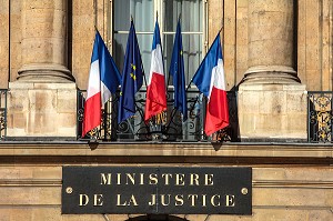FACADE DU MINISTERE DE LA JUSTICE, PLACE VENDOME, PARIS, FRANCE, EUROPE 