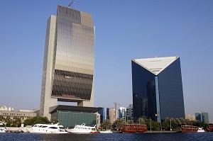 BANK OF DUBAI DANS LA CRIQUE DE DUBAI, ARCHITECTE CARLOS OTT, DUBAI CREEK, IMMEUBLES, DUBAI, EMIRATS ARABES UNIS 