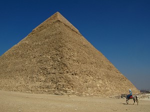 PYRAMIDE KEFREN DE LA 4EME DYNASTIE, 2500 AVANT J.C, LE CAIRE, CAPITALE DE L'EGYPTE, QUARTIER DE GIZEH, EGYPTE, AFRIQUE 