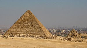 PYRAMIDE MYKERINOS DE LA 4EME DYNASTIE, 2500 AVANT J.C, LE CAIRE, CAPITALE DE L'EGYPTE, QUARTIER DE GIZEH, EGYPTE, AFRIQUE 