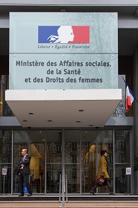 ENTREE DU MINISTERE DES AFFAIRES SOCIALES, DE LA SANTE ET DES DROITS DES FEMMES, (75) PARIS 