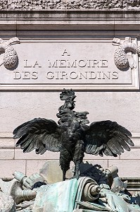 LE COQ GAULOIS, MONUMENT DES GIRONDINS A LA MEMOIRE DES DEPUTES GIRONDINS, PLACE DES QUINCONCES, VILLE DE BORDEAUX, GIRONDE (33), FRANCE 