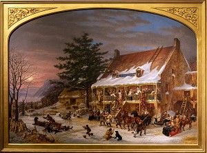 LES FETARDS, 1860, CORNELIUS KRIEGHOFF (1815-1872), GALERIE D'ART BEAVERBROOK, FREDERICTON, NOUVEAU-BRUNSWICK, CANADA, AMERIQUE DU NORD 