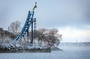  SARKANNIEMI FAMILY AMUSEMENT PARK IN WINTER IN THE SNOW, TAMPERE, FINLAND, EUROPE