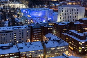  NEW MODERN COMPLEX, TAMPERE HALL, THE MOOMIN MUSEUM AND THE HOTEL COURTYARD BY MARRIOTT, TAMPERE, FINLAND, EUROPE