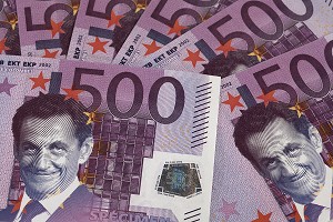 BILLETS DE CINQ CENTS EUROS A L'EFFIGIE DE NICOLAS SARKOZY 