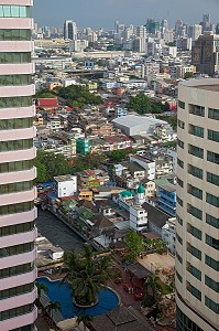 VUE DE LA VILLE DEPUIS LE PRINCE HOTEL, BANGKOK, THAILANDE 